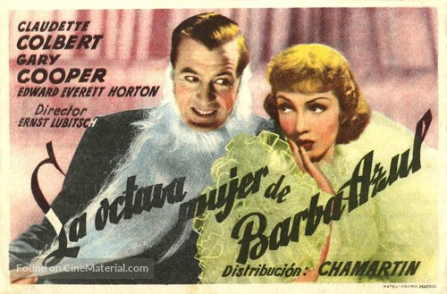 Bluebeard&#039;s Eighth Wife - Spanish Movie Poster