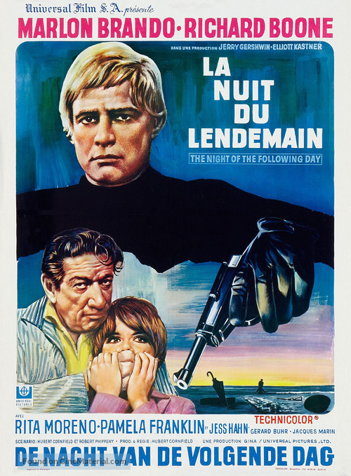 The Night of the Following Day - Belgian Movie Poster