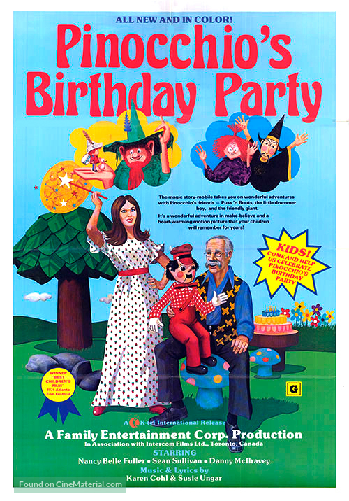 Pinocchio&#039;s Birthday Party - Canadian Movie Poster