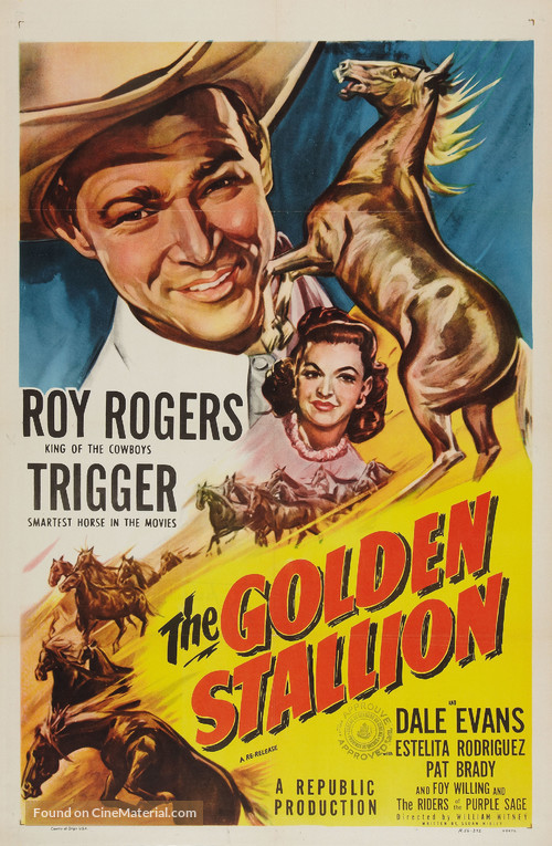 The Golden Stallion - Re-release movie poster