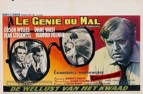 Compulsion - Belgian Movie Poster