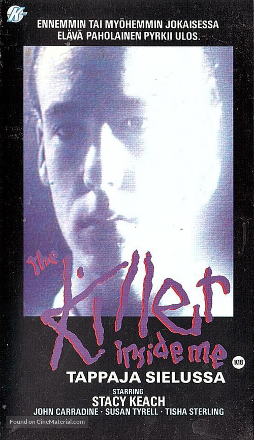 The Killer Inside Me - Finnish VHS movie cover