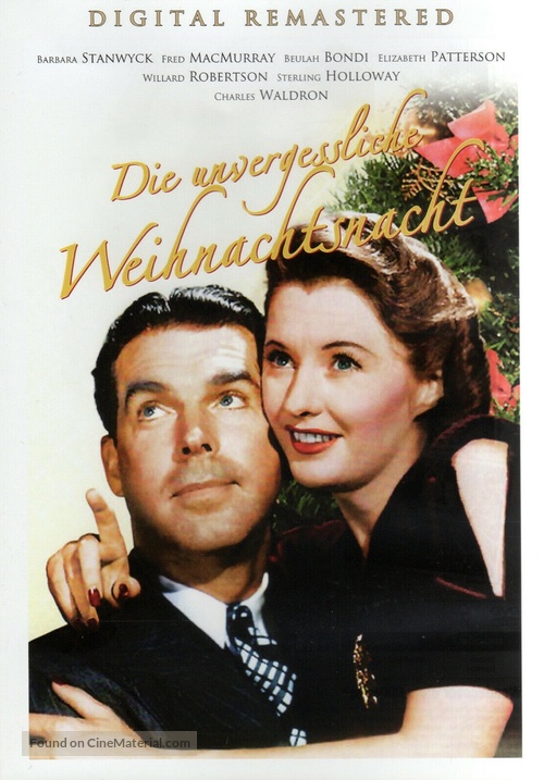 Remember the Night - German DVD movie cover