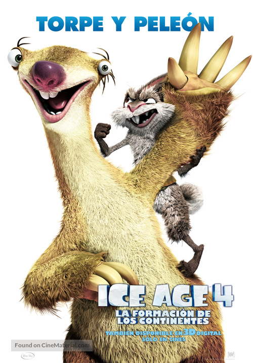 Ice Age: Continental Drift - Spanish Movie Poster