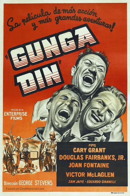Gunga Din - Argentinian Re-release movie poster
