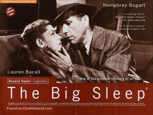 The Big Sleep - British Re-release movie poster