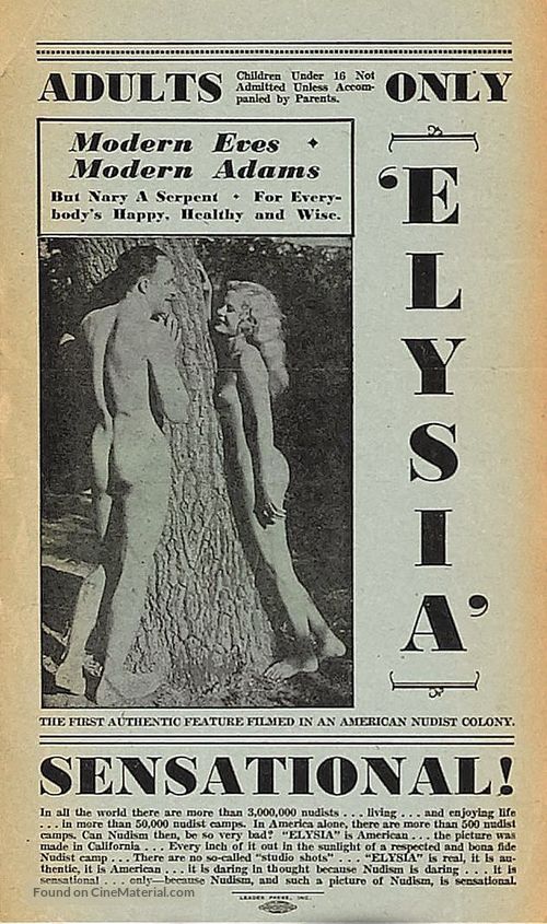 Elysia, Valley of the Nude - Movie Poster