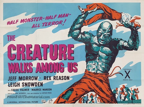 The Creature Walks Among Us - British Movie Poster