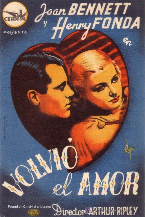 I Met My Love Again - Spanish Movie Poster