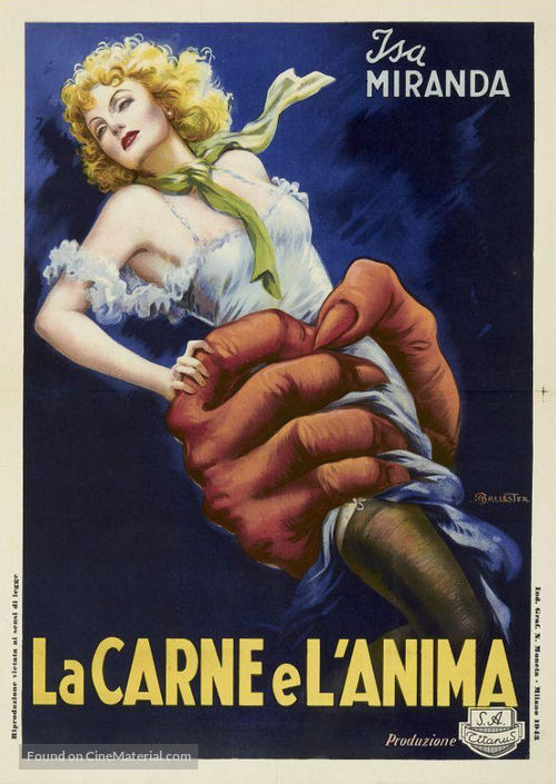 La carne e l&#039;anima - Italian Movie Poster