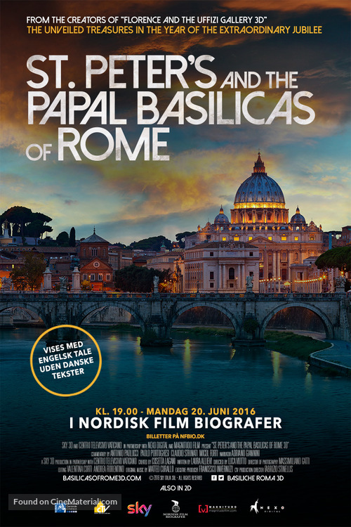 San Pietro e le Basiliche Papali di Roma 3D - Danish Movie Poster