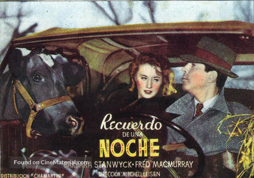 Remember the Night - Spanish Movie Poster