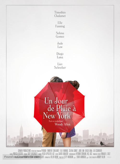 A Rainy Day in New York - French Movie Poster