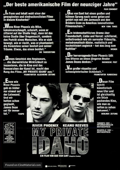 My Own Private Idaho - German Movie Poster