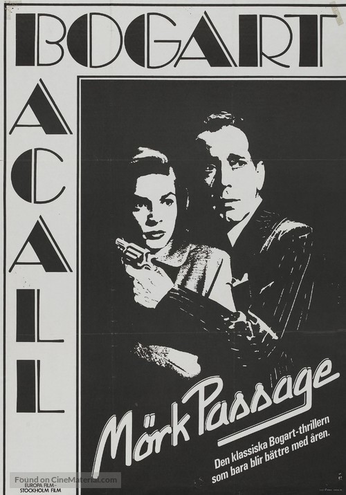 Dark Passage - Swedish Re-release movie poster