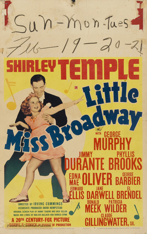 Little Miss Broadway - Movie Poster