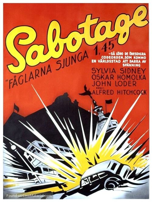 Sabotage - Swedish Movie Poster