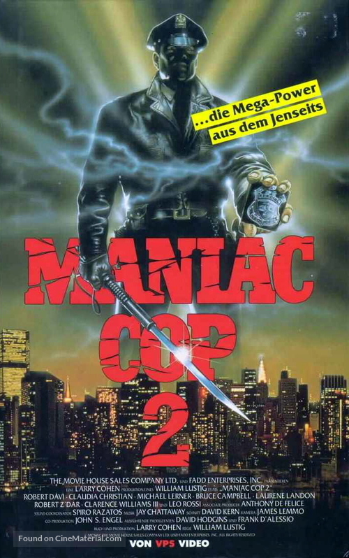 Maniac Cop 2 - German VHS movie cover