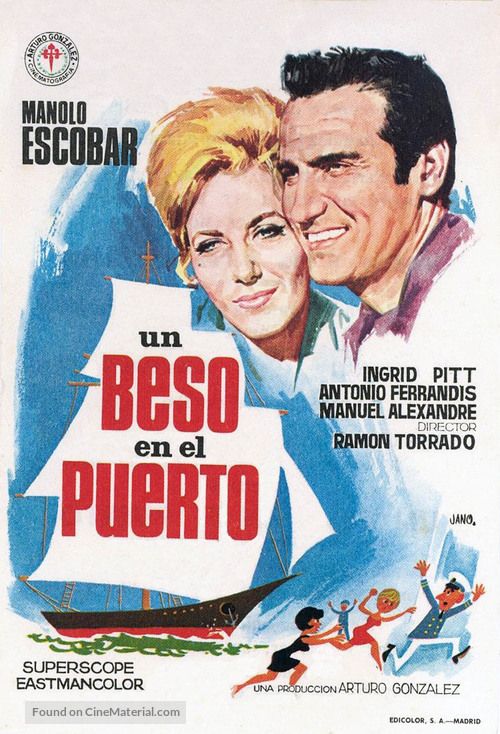 Un beso en el puerto - Spanish Movie Poster